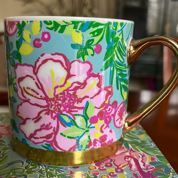 Lilly Pulitzer Seasalt Blue “Fruity Flamingo”Mug  - New - Picture 10 of 10